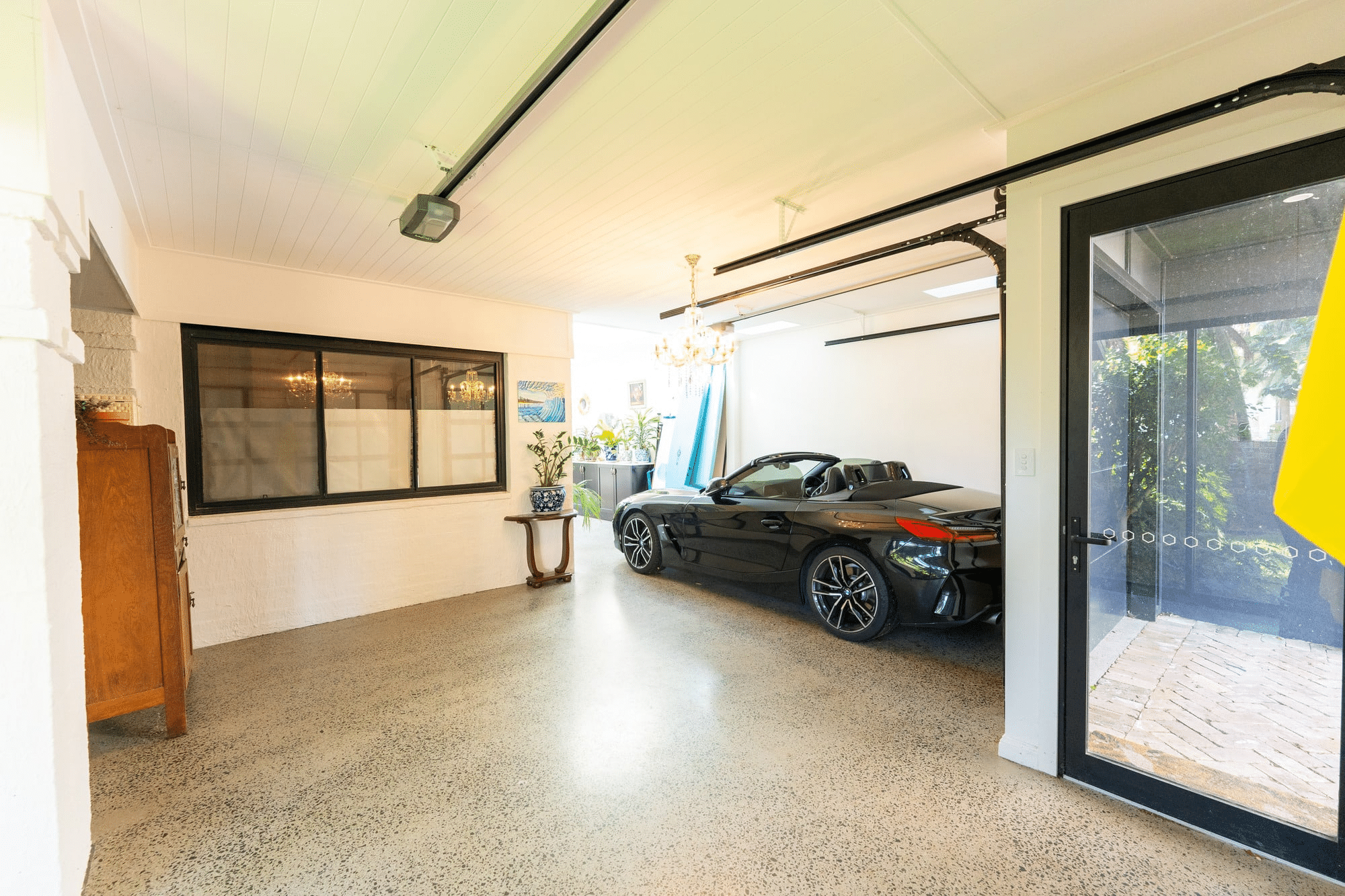Polished concrete floor finish in an Adlington Homes extension